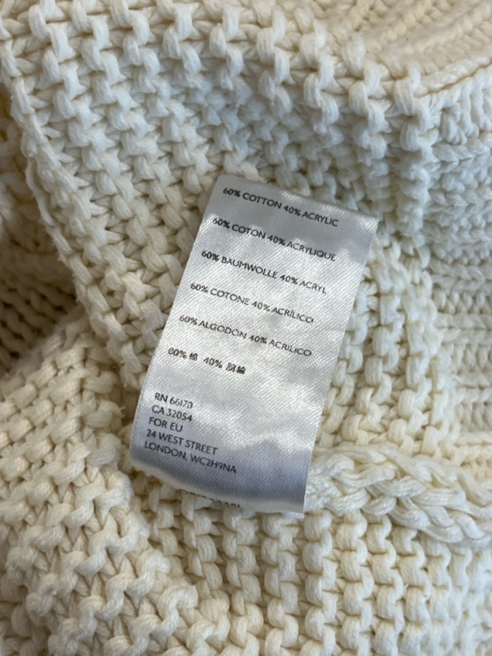 Free People Ivory Cable Crewneck Sweater - Picture 3 of 4